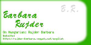 barbara rujder business card